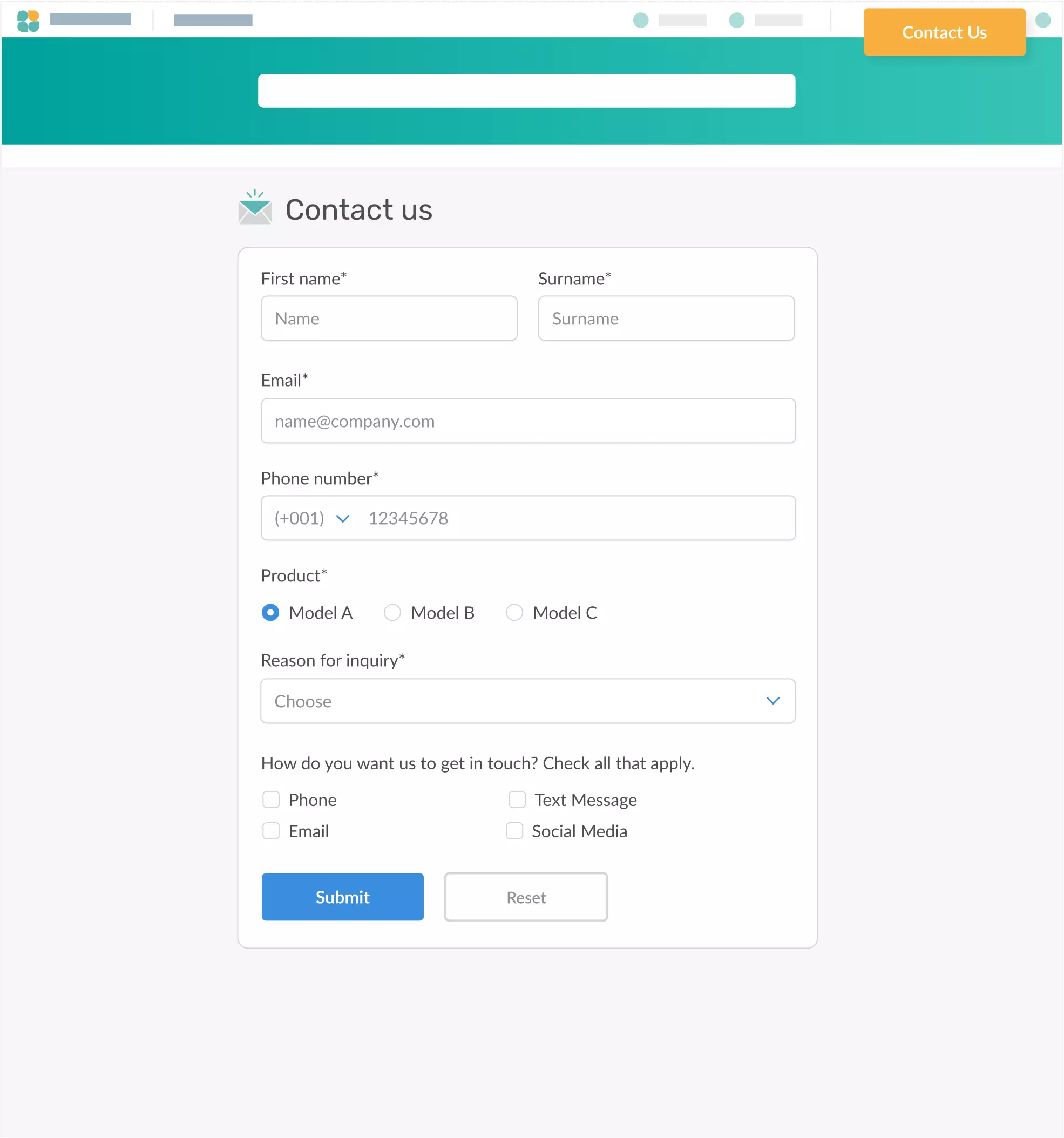 Multiple forms for multiple brands